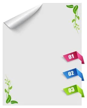 Folded corner paper Stockillustratie