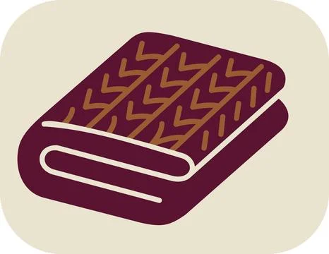 Folded Cozy Blanket Winter Warmth Illustration Stock Illustration