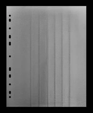 Folded divider copy paper sheet isolated on black background. Stock Photos