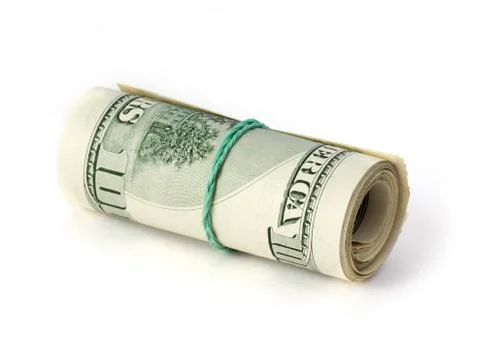 Folded dollars Stock Photos