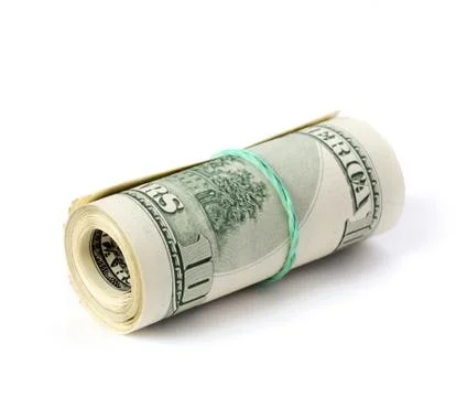 Folded dollars Stock Photos