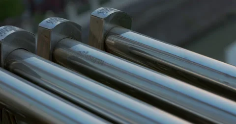 Folded drying rack, metal reflection, steel print Stock Footage 237062080