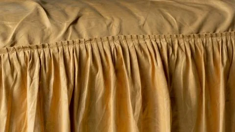 Folded edge of bed cover pattern Stock Photos