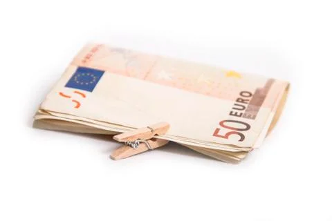 Folded euro banknotes Stock Photos