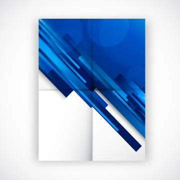 Folded flyer Stock Illustration