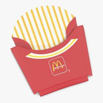 3d Model: Folded French Fry Box Mcdonalds 3d Model #90955369