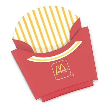 3D Model: Folded French Fry Box McDonalds 3D Model #90955369