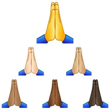 Folded hands emoji 库存插图