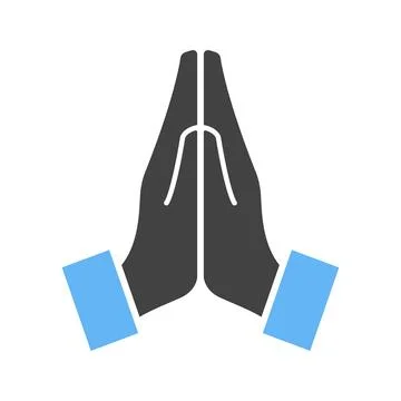 Folded Hands icon vector image. Stock-Illustration