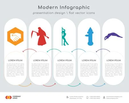 Folded hands infographics design Stock Illustration