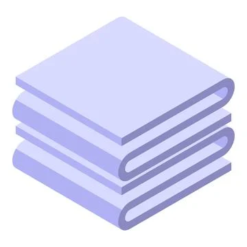 Folded laundry forming a neat stack of clean towels 库存插图