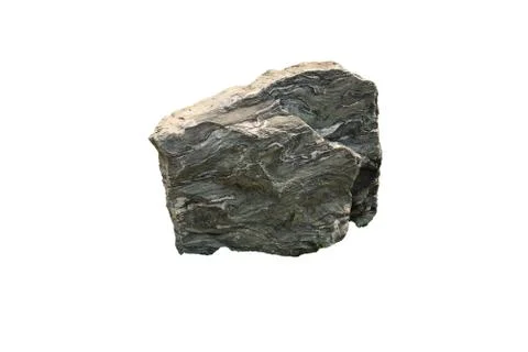 Folded layers of calc-silicate rock (one type of metamorphic rock) from a mou Stock Photos