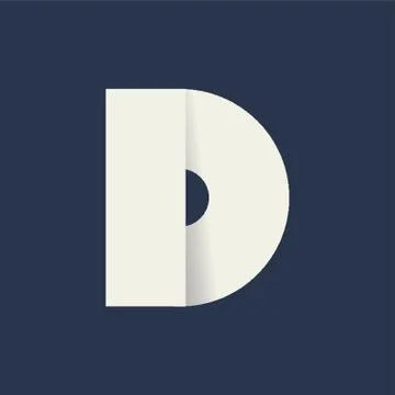 Folded Letter D イラスト素材