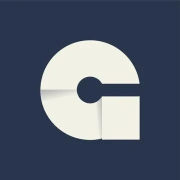 Folded Letter G 스톡 일러스트