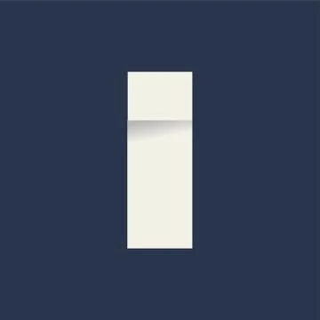Folded Letter I 스톡 일러스트
