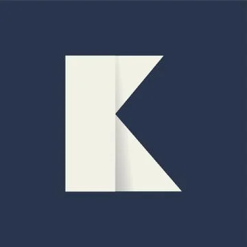 Folded Letter K イラスト素材