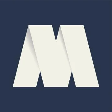 Folded Letter M イラスト素材