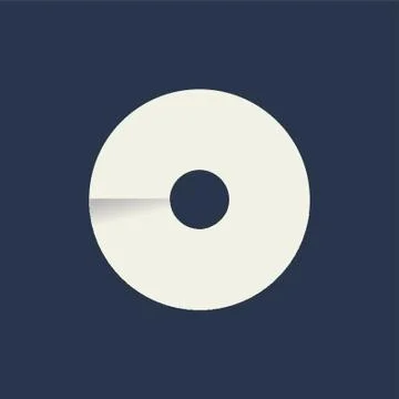 Folded Letter O 스톡 일러스트