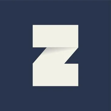 Folded Letter Z 스톡 일러스트