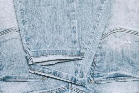 The folded light jeans Stock Photos