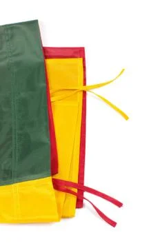Folded Lithuania flag Foto stock