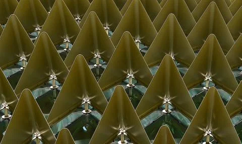 Folded metal triangles Stock Photos