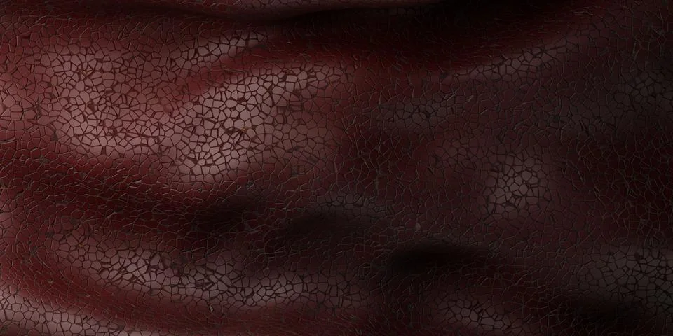 Folded or crumpled red brown leather texture background close up flat lay t.. Stock Illustration