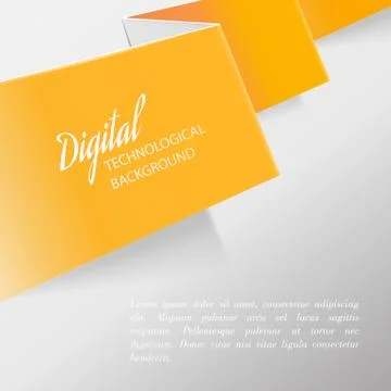 Folded orange paper. Stock Illustration