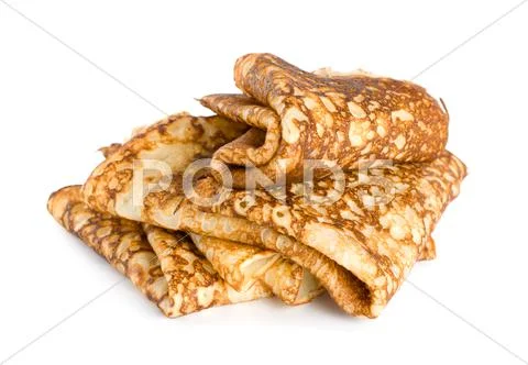 Folded pancakes Stock Photos