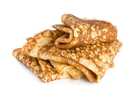 Folded pancakes Stock Photos