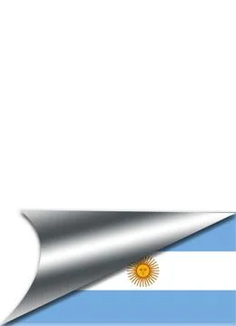 Folded paper argentina. Stock Illustration