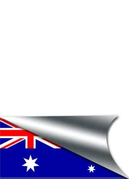 Folded paper australia. Stock Illustration