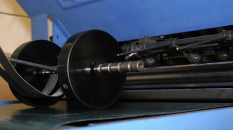 Folded paper fall under roller 库存影片 65500768