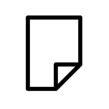 Folded Paper Icon design in filled and outlined style Stock Illustration