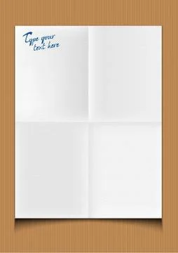 Folded paper Stock Illustration