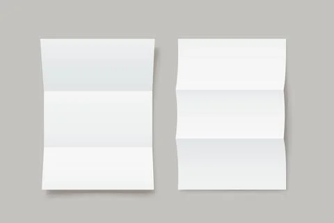 Folded paper lists folded set with shadows Stock Illustration