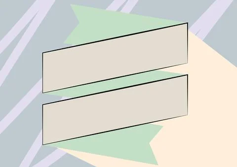 Folded Paper Sash Drawing In Zigzag Pattern. Folding Cardboard Bookmark Design Stock Illustration