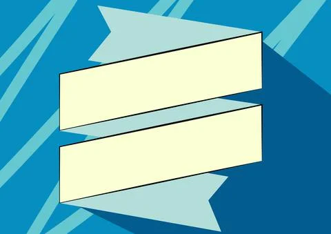 Folded Paper Sash Drawing In Zigzag Pattern. Folding Cardboard Bookmark Design Stock Illustration