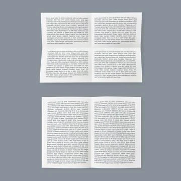Folded Paper Sheet Note With Transparent Shadow Illustrazione stock