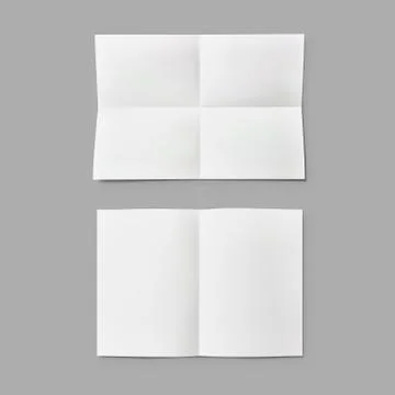 Folded Paper Sheet Note With Transparent Shadow Stock-Illustration