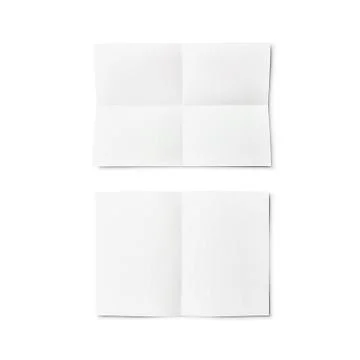 Folded Paper Sheet Note With Transparent Shadow Stock Illustration