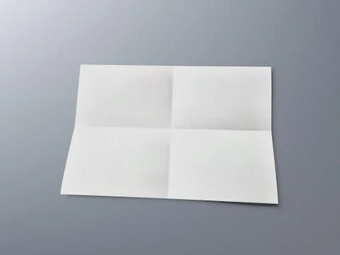 Folded Paper Sheet Note With Transparent Shadow 库存插图