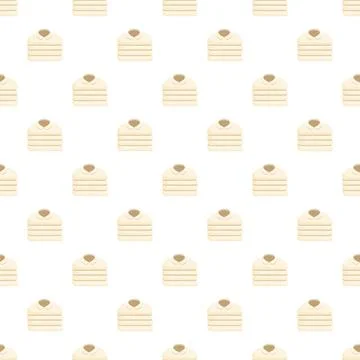 Folded polo shirts stacks neat seamless pattern Stock-Illustration