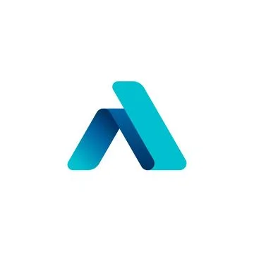 Folded Ribbon Form AI Logo Design Иллюстрация