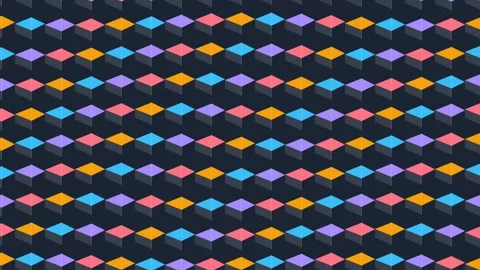 Folded Ribbon Quilt Wave Seamless Motion Background Loop Stock Footage 342477612