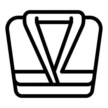 Folded robe icon outline vector. Cloth fabric Stock Illustration