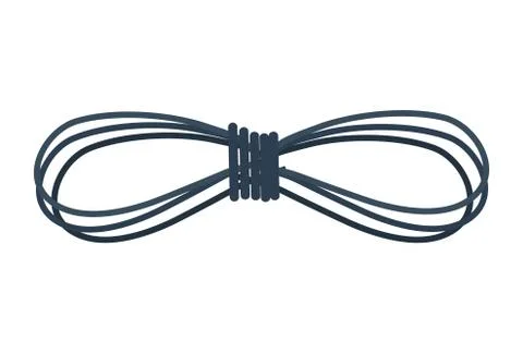 Folded Rope Minimalistic Card Vector Illustration Stock Illustration