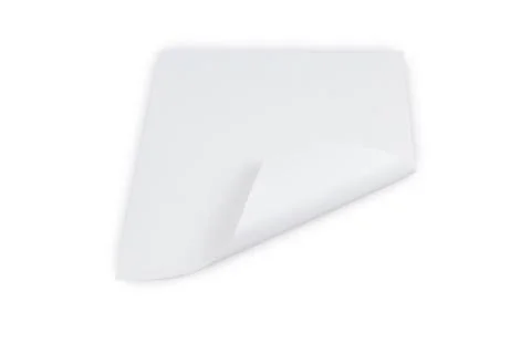 Folded sheet on white Stock Photos