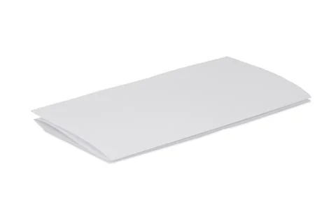 Folded sheet on white Stock Photos