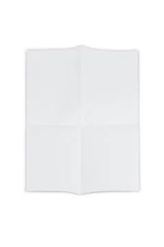 Folded sheet on white Stock Photos